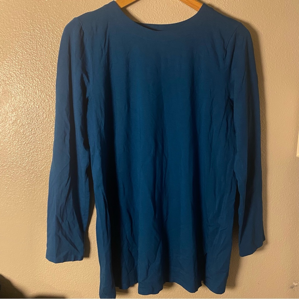 J. Jill Blue‎ Long Sleeve Top medium